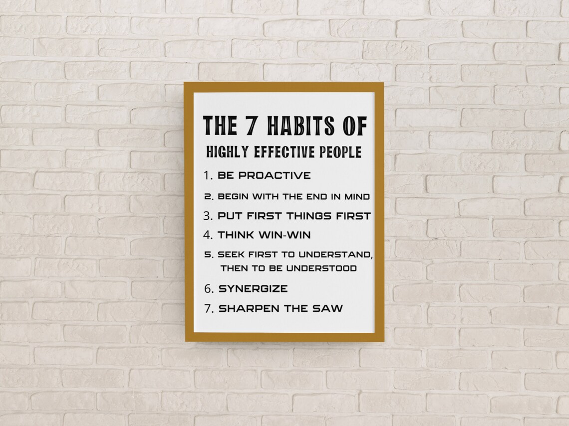Stephen R. Covey Quote, 7 Habits Art Print - Image 3