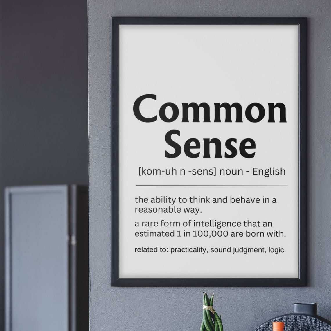 Common Sense Funny Definition Quote Office Humor Wall Poster - Image 4