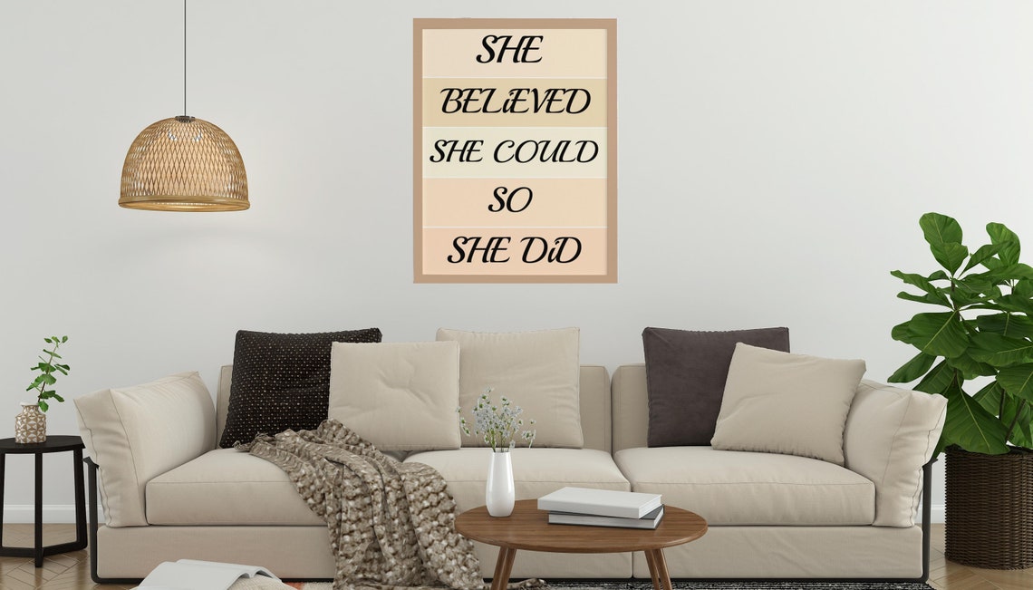 She Believed She Could So She Did Set Of 4 Empowering Poster For Women - Image 3