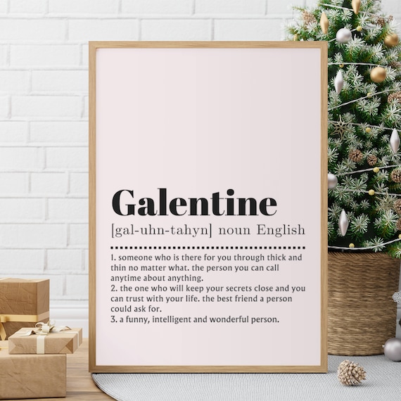 Galentine Definition Print, Galentine's Day Gift
