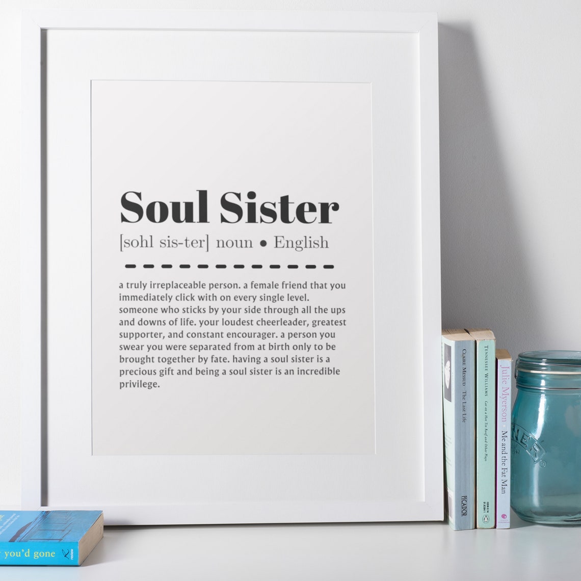Soul Sister Definition Bestie Gift Soul Sister Print Bestie Birthday Gift Friendship Gifts Gifts For Her Bday Gifts - Image 4