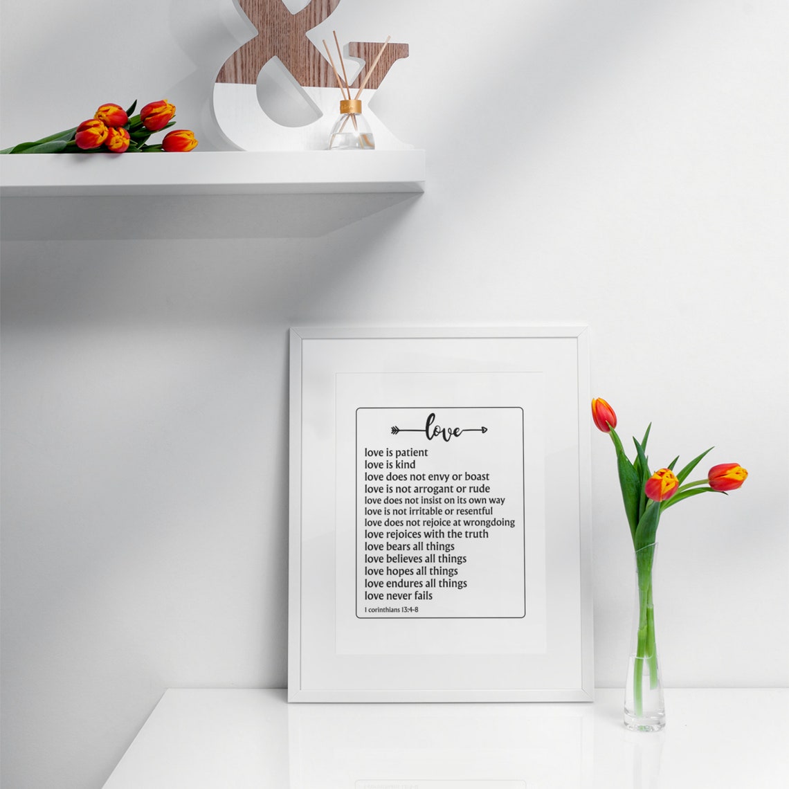 Love Is Patient Love Is Kind 1 Corinthians 13 Scripture Poster - Image 6