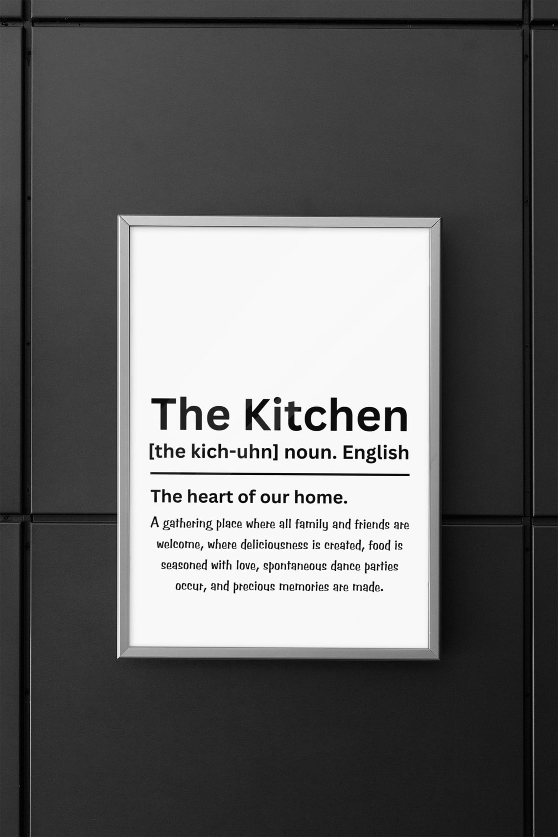 The Kitchen Dictionary Definition Poster Heart Of The Home Gift - Image 3