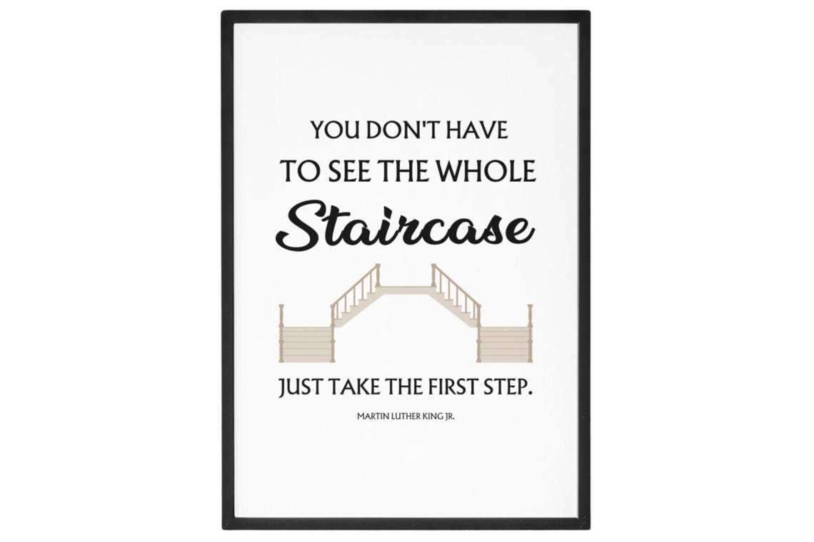 Martin Luther King Jr Staircase First Step Inspirational Poster - Image 6