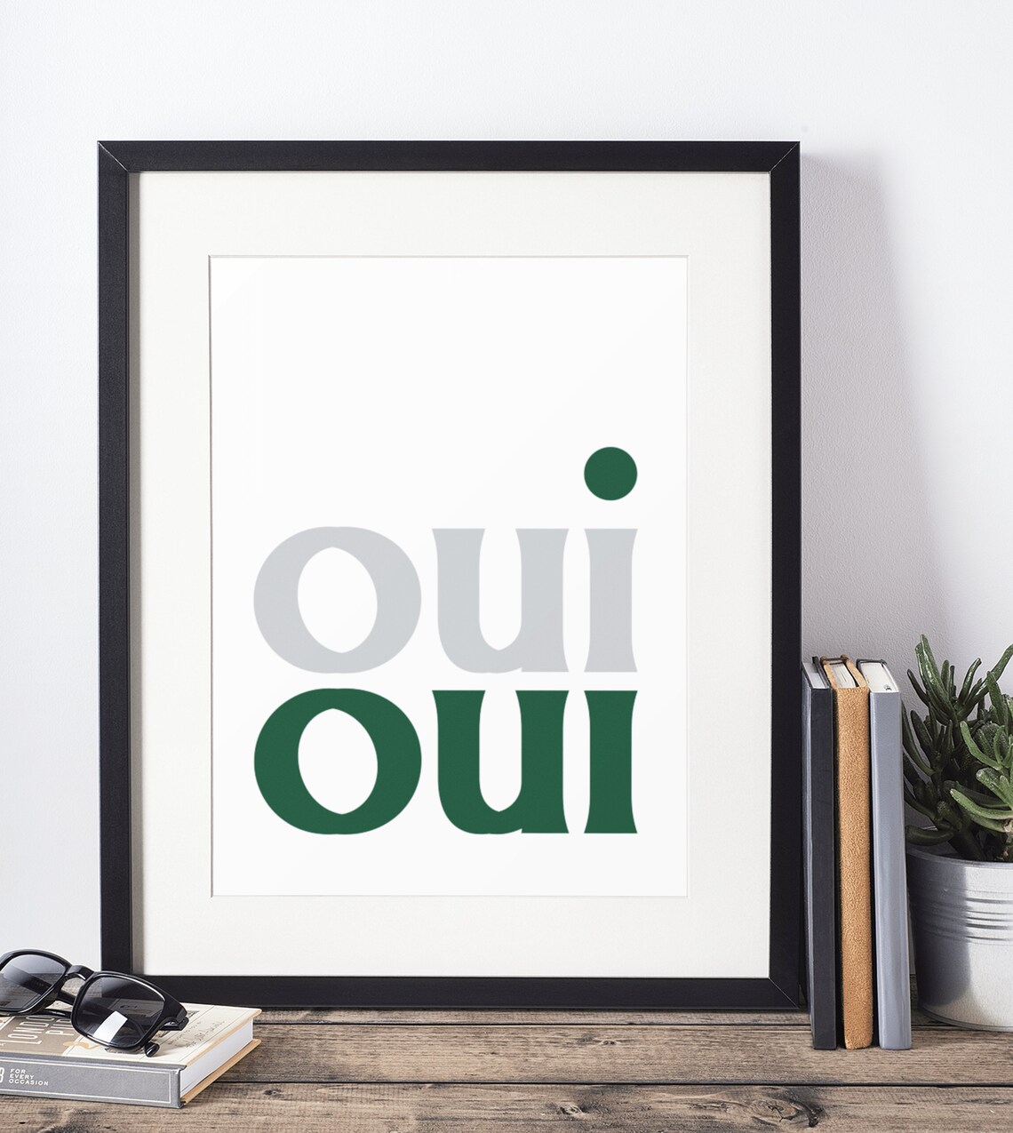 Oui Oui Toilet Bathroom Typography Poster Print - Image 3