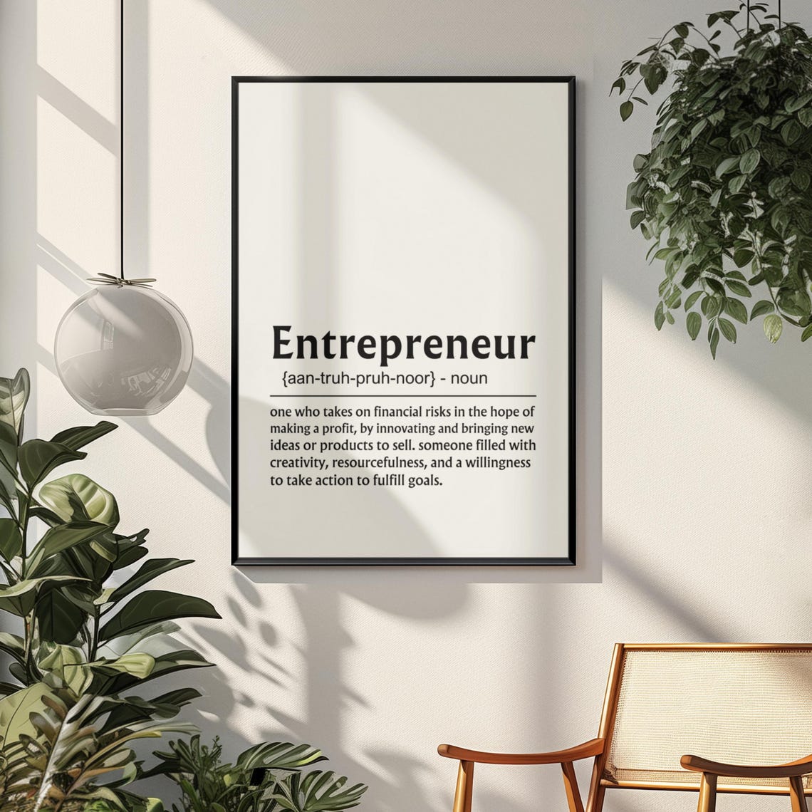 Entrepreneur Definition Dictionary Meaning Business Office Poster - Image 4