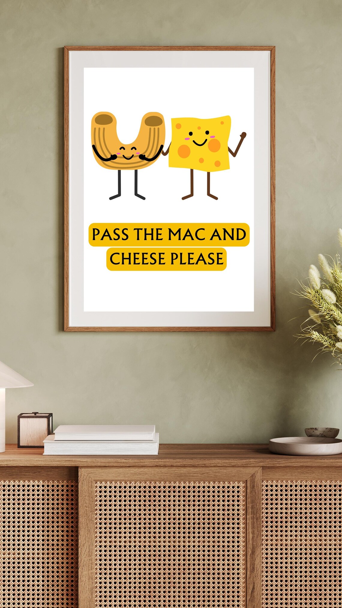 Cute Thanksgiving Decor Dining Room Wall Art Mac And Cheese Thanksgiving Print Dinning Area Thanksgiving Decorations Artwork - Image 4