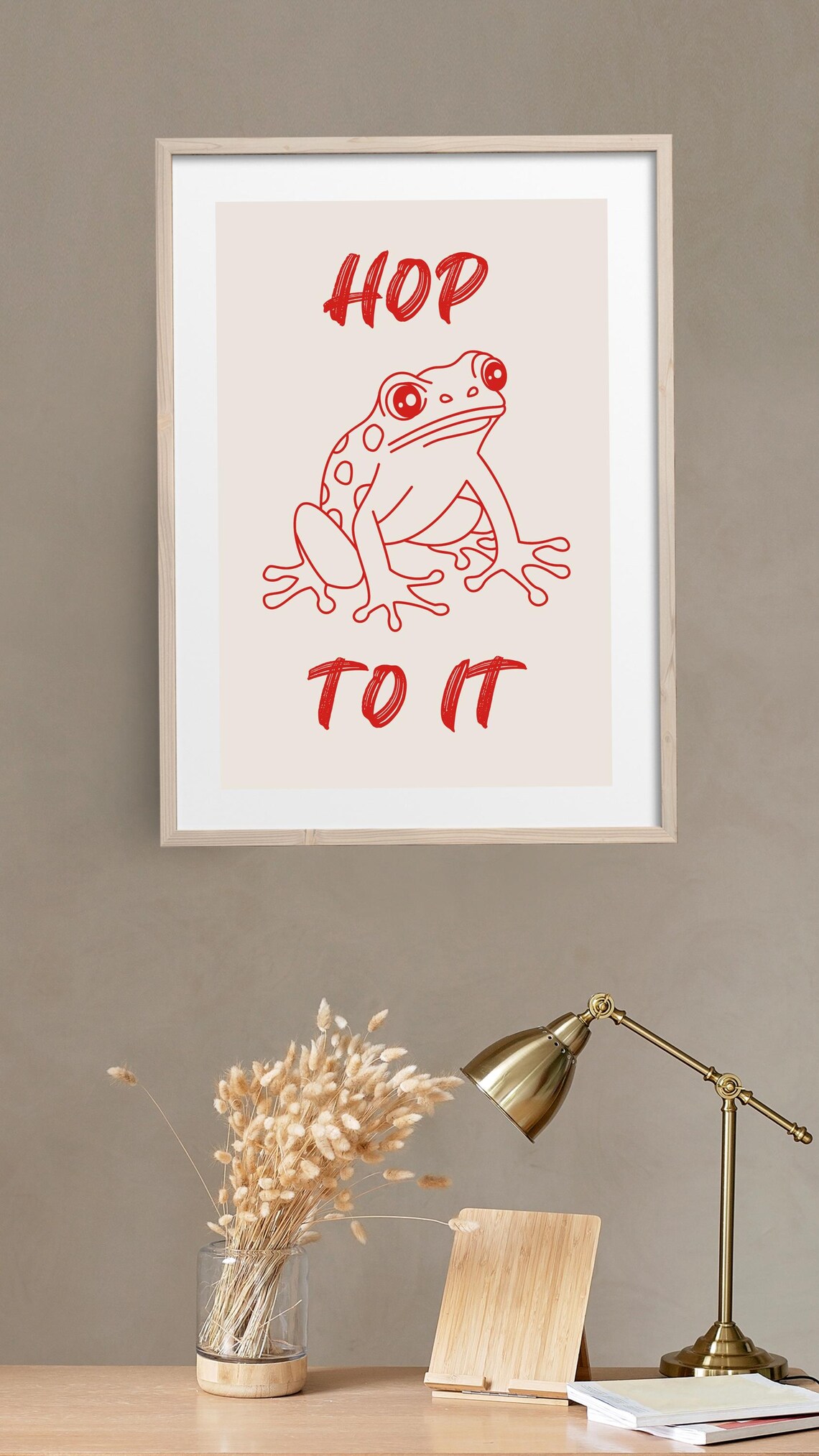 Minimalist Frog Print Funny Frog Art Toad Wall Artwork Trendy Frog Poster Cute Frog Positive Motivation Art