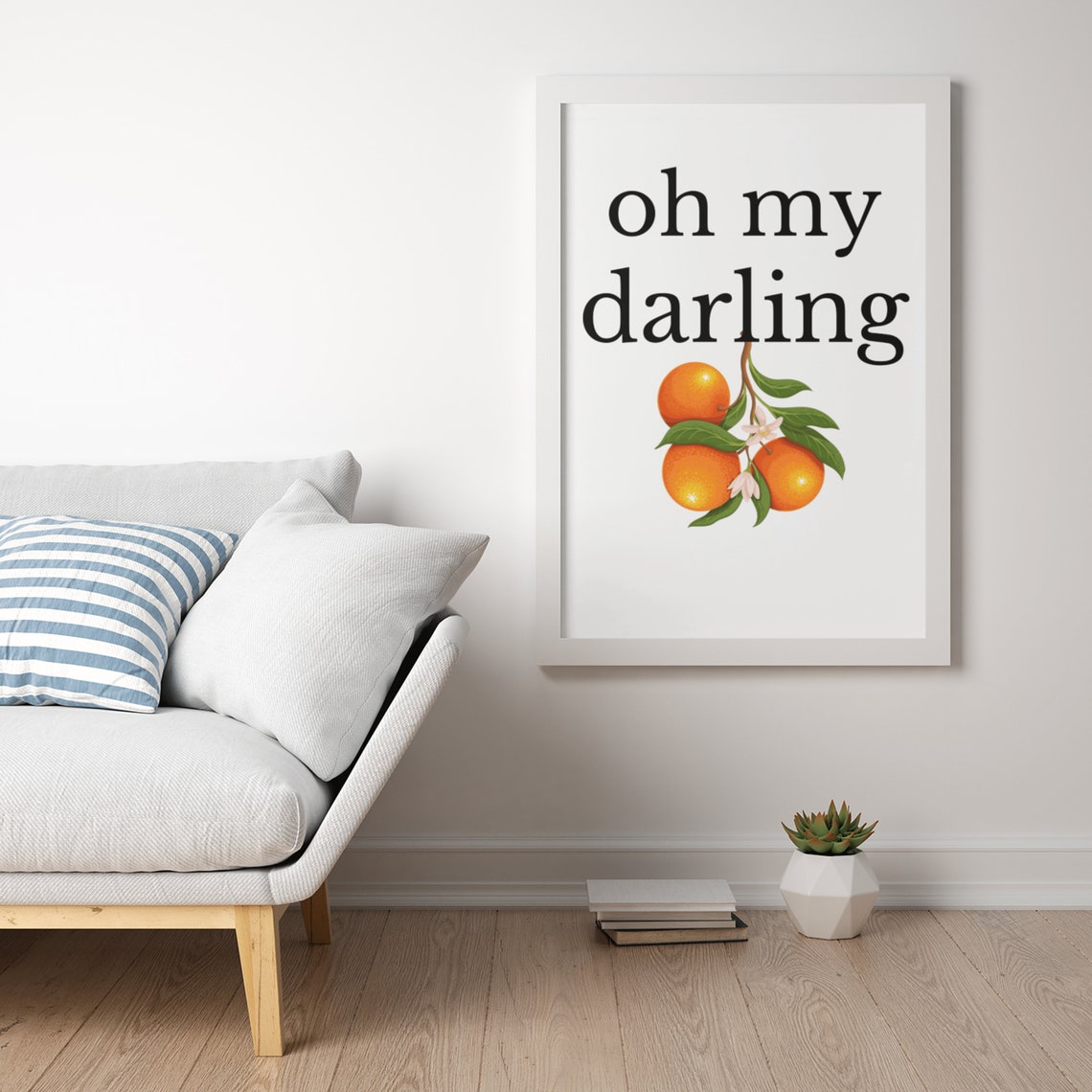 Oh My Darling Orange Branch Illustration Kitchen Wall Decor Art Poster - Image 4