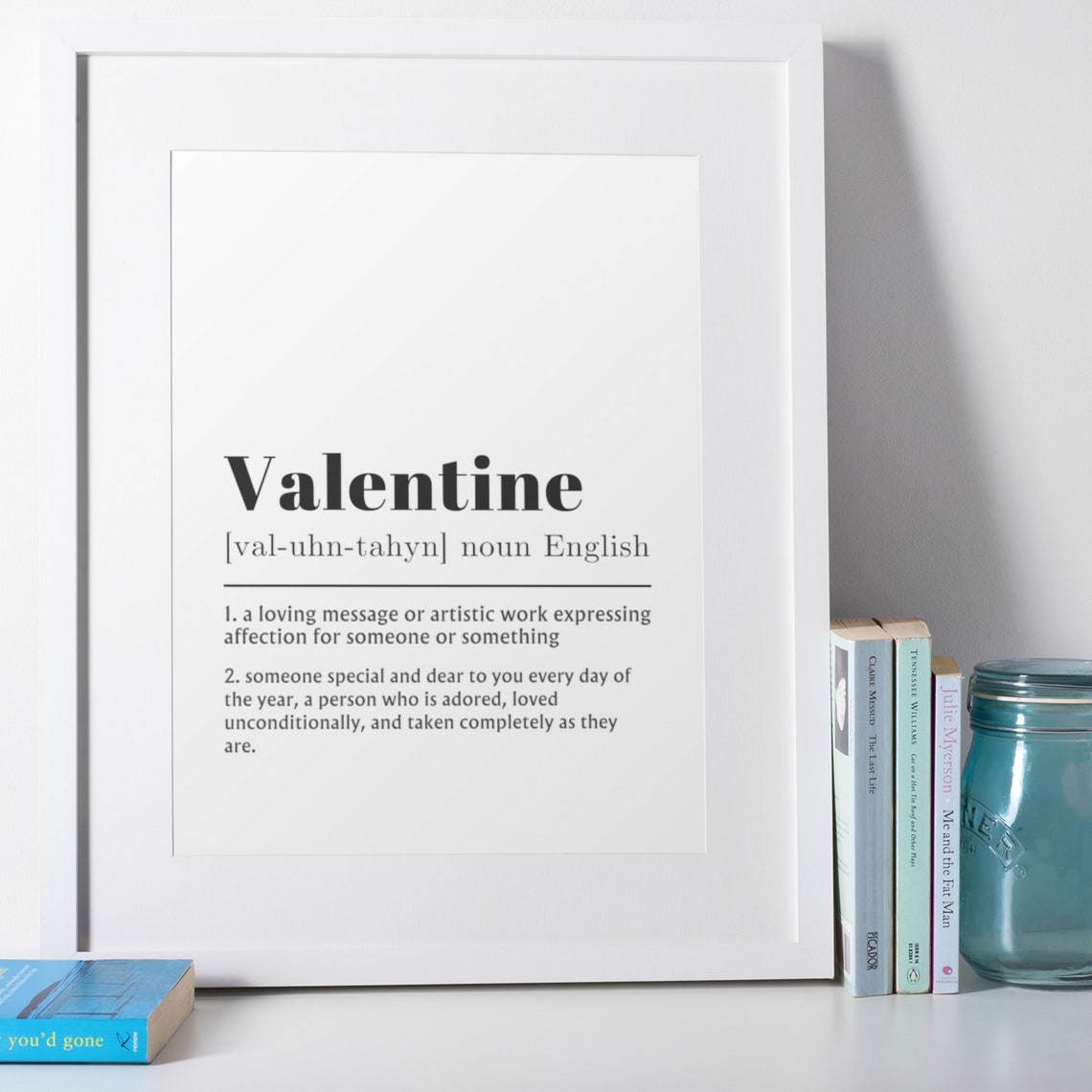 Valentine Dictionary Definition Meaning Quote Romantic Gift Poster - Image 8
