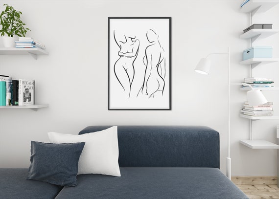 Female Body Line Nude Art Feminine Wall Art Girly Prints