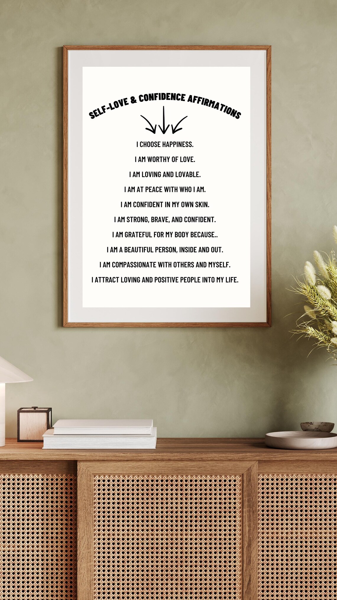 Self Love And Confidence Affirmations Daily Positive Mindset Poster - Image 3