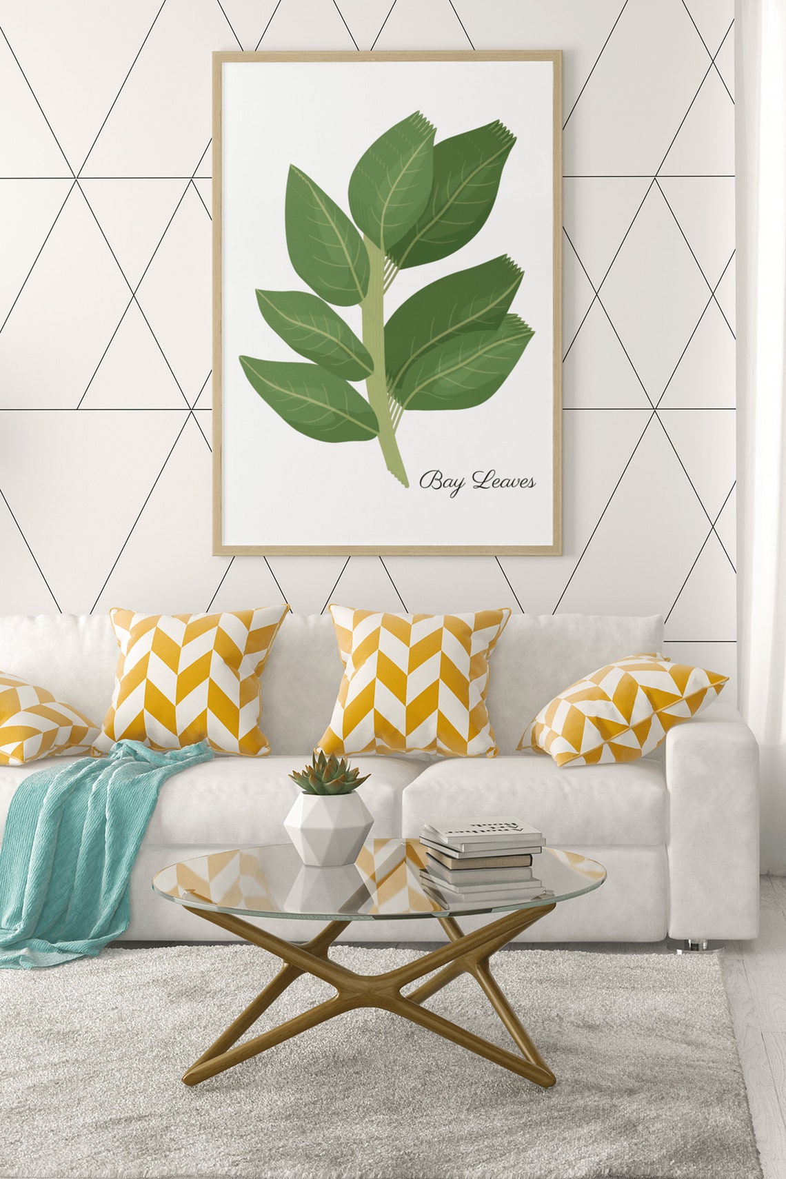Bay Leaves Botanical Herb Kitchen Illustration Modern Green Poster - Image 8