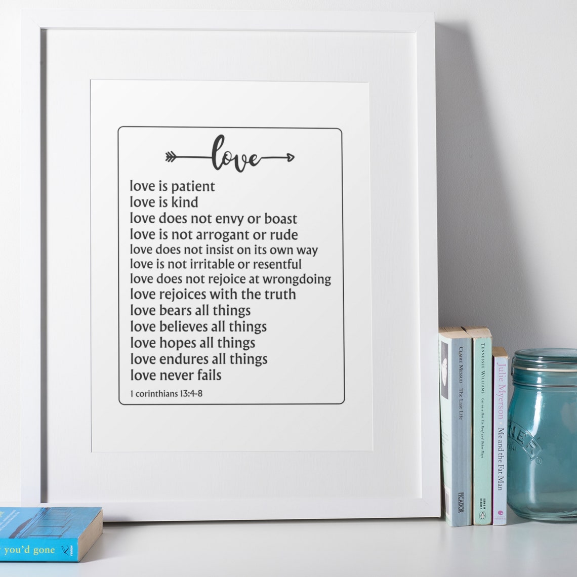 Love Is Patient Love Is Kind 1 Corinthians 13 Scripture Poster - Image 9
