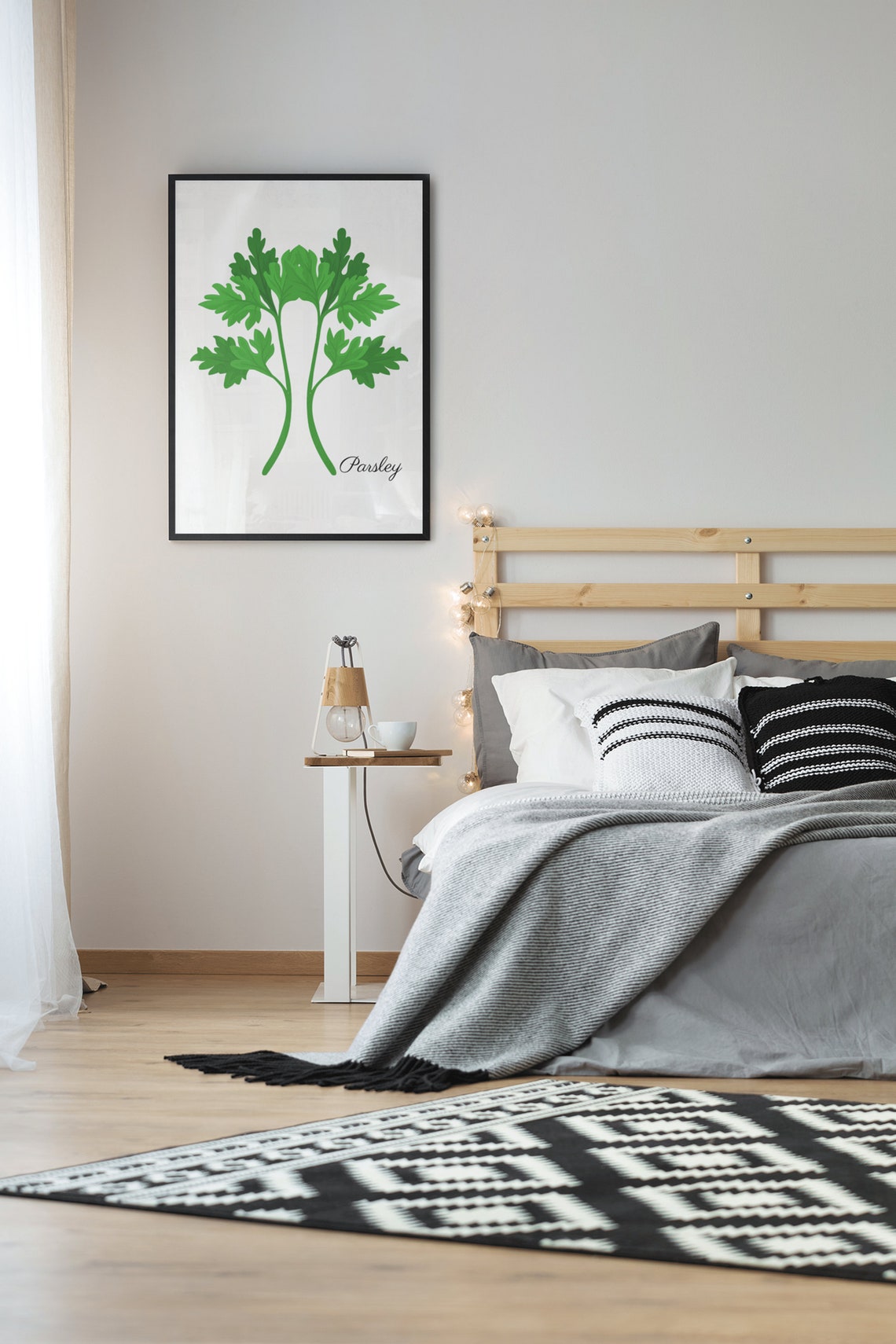 Parsley Botanical Herb Kitchen Green Illustration Modern Wall Poster - Image 5