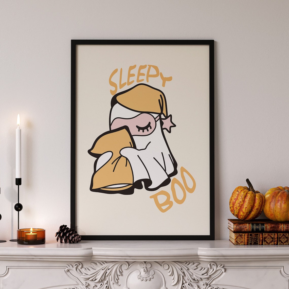 Cute Ghost Halloween Decor Halloween Wall Art Kids Room Halloween Wall Decor Nursery Room Ghost Print Cute Halloween Print
