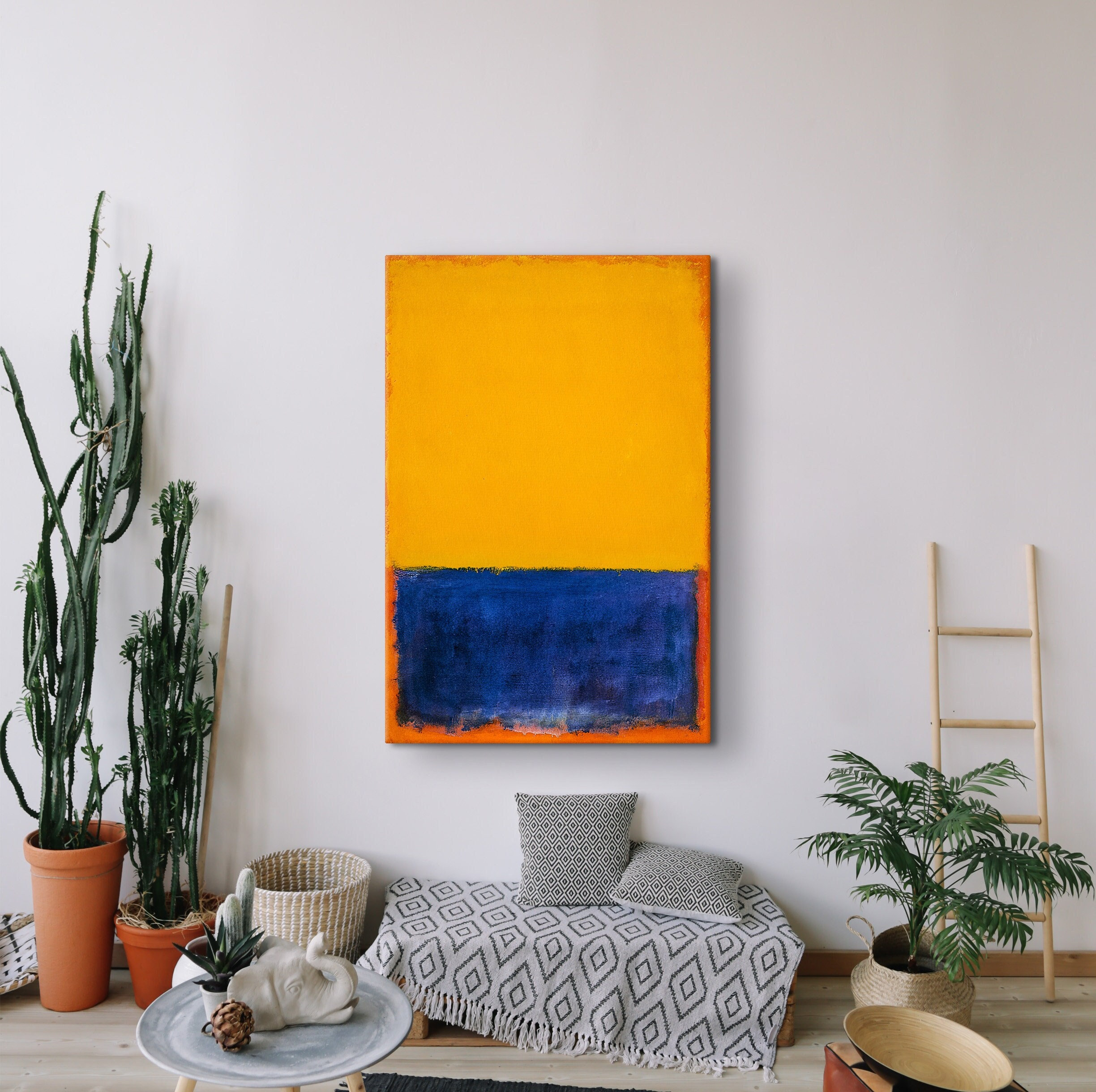 Mark Rothko Yellow Over Blue Bright Abstract Color Field Poster