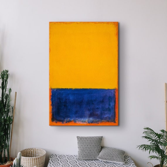 Mark Rothko Yellow Over Bluee Print Mark Rothko Paintings Exhibition Poster Modern Art Expressionism Abstract Wall Art Reproduction