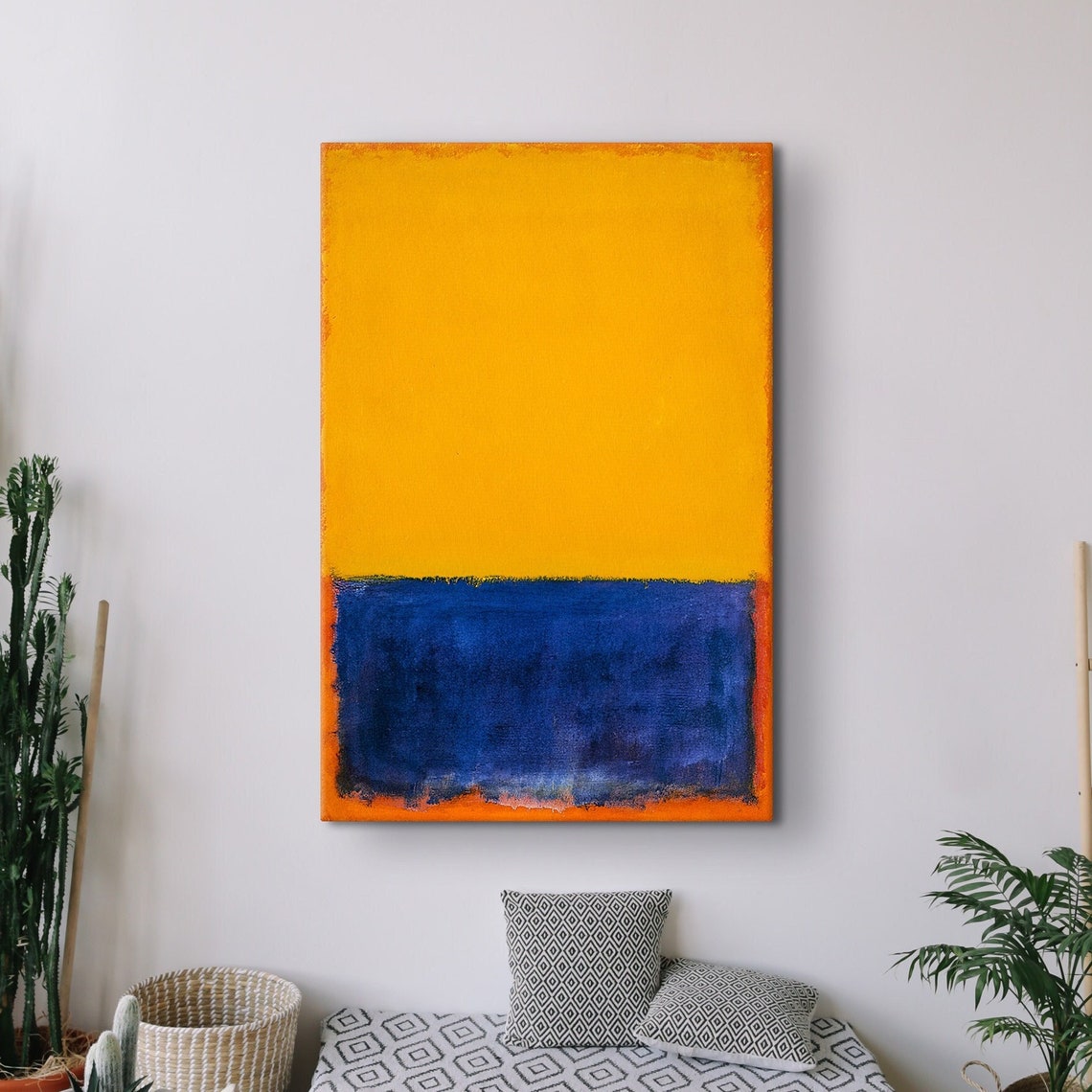 Mark Rothko Yellow Over Blue Bright Abstract Color Field Poster