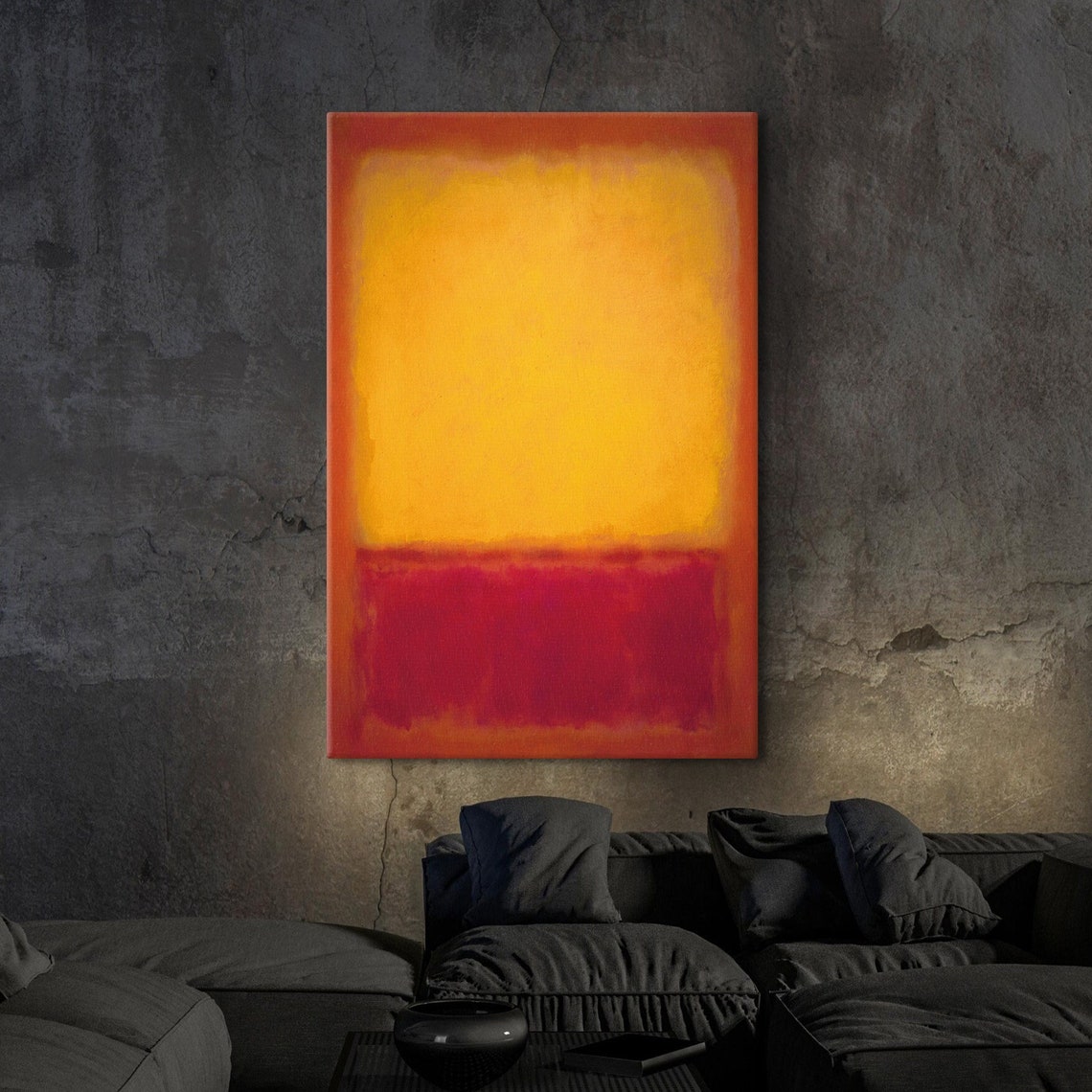 Mark Rothko Yellow And Red Poster Mark Rothko Extra Large Print Exhibition Poster Expressionism Art Rothko Reproduction Art