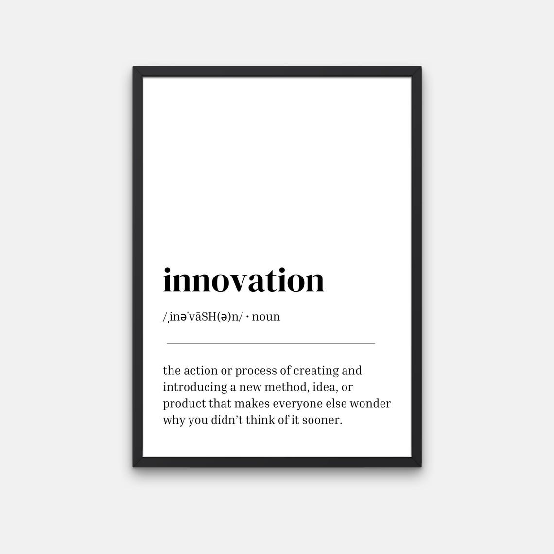 Innovation Funny Dictionary Definition Office Workplace Humor Print