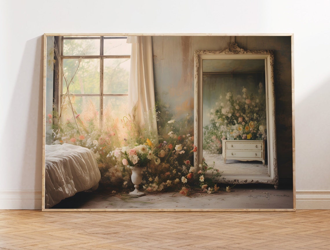 Cottagecore Bedroom Wall Art French Country Bedroom Painting Flowers In Bedroom Wall Art Above Bed Wall Art Female Bedroom Art