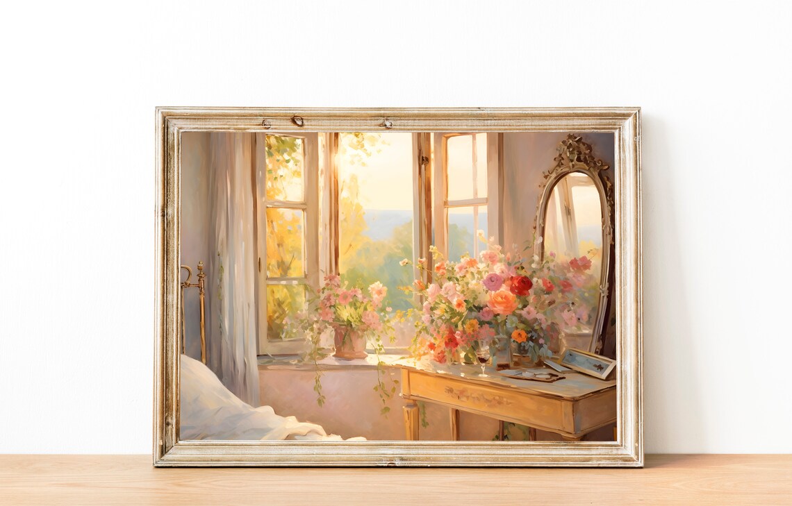Cottagecore Flowers Bedroom Wall Art, Botanical Print - Image 2