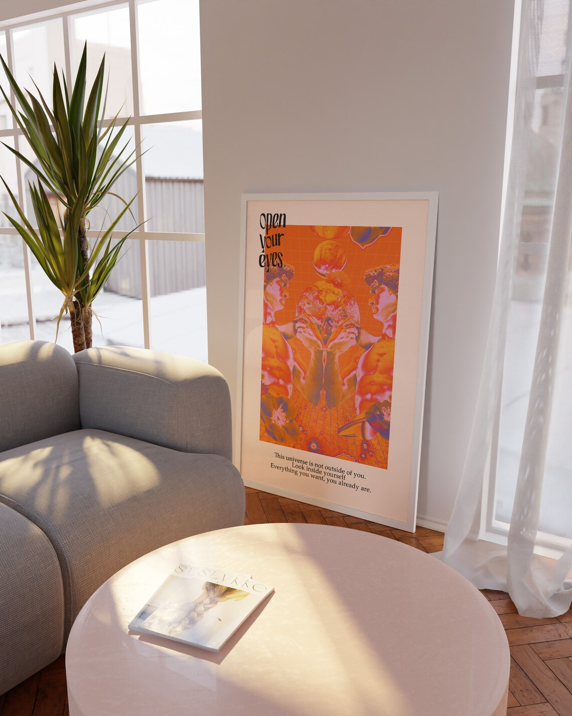 Aura Poster, Retro Gradient Affirmation Art Print - Image 2
