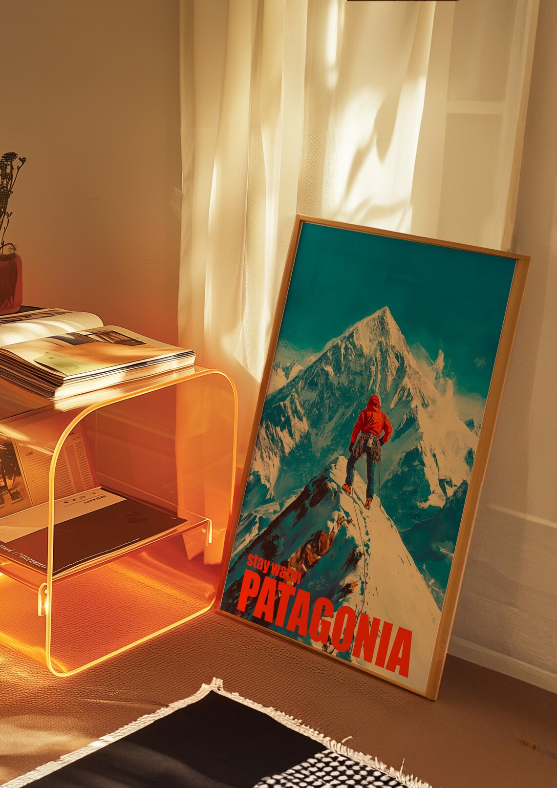 Patagonia Wilderness Retro Travel Poster, Vintage Mountain - Image 3