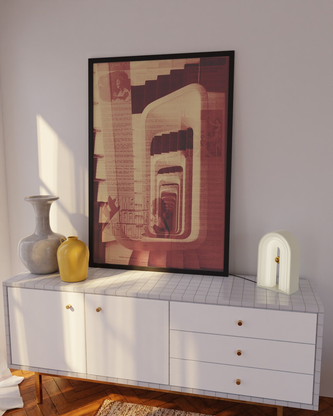 Newspaper Retro Hippie Print, Psychedelic Room Decor - Image 2