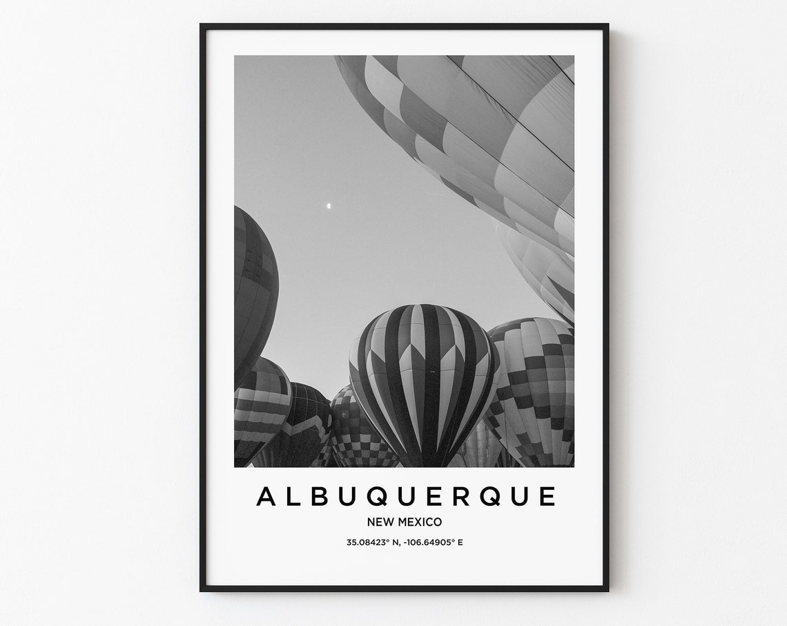 Albuquerque Travel Poster Albuquerque Print Albuquerque Photo Print Black And White Photography Monochrome Travel Photography New Mexico