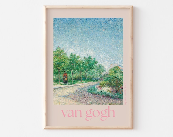 Van Gogh Square Saint Pierre Park Path Pointillist Art Poster