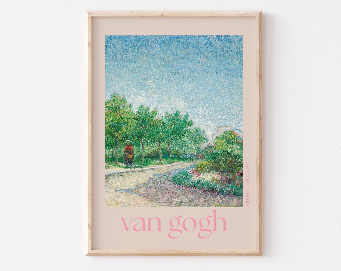 Van Gogh Square Saint Pierre Park Path Pointillist Art Poster