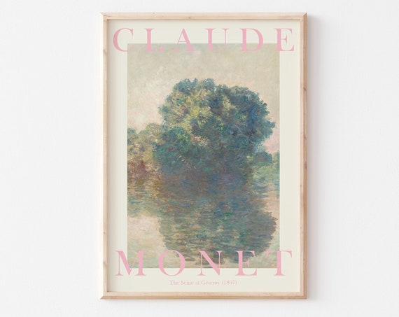 Monet Poster Claude Monet Print Monet Wall Art Monet Picture Modern Monet Print Vintage Monet Art The Seine At Giverny