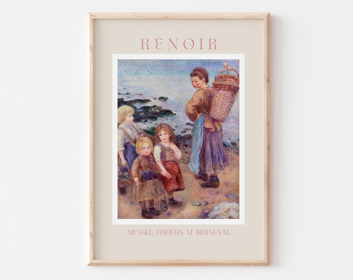 Renoir Poster August Renoir Print Renoir Wall Art Renoir Picture Renoir Monet Print Vintage Renoir Art Mussel Fishers At Berneval