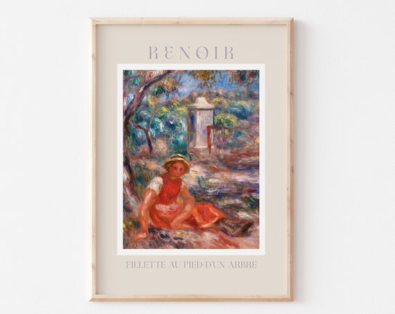 Renoir Poster August Renoir Print Renoir Wall Art Renoir Picture Renoir Monet Print Vintage Renoir Art Fillette Au Pied Dun Arbre