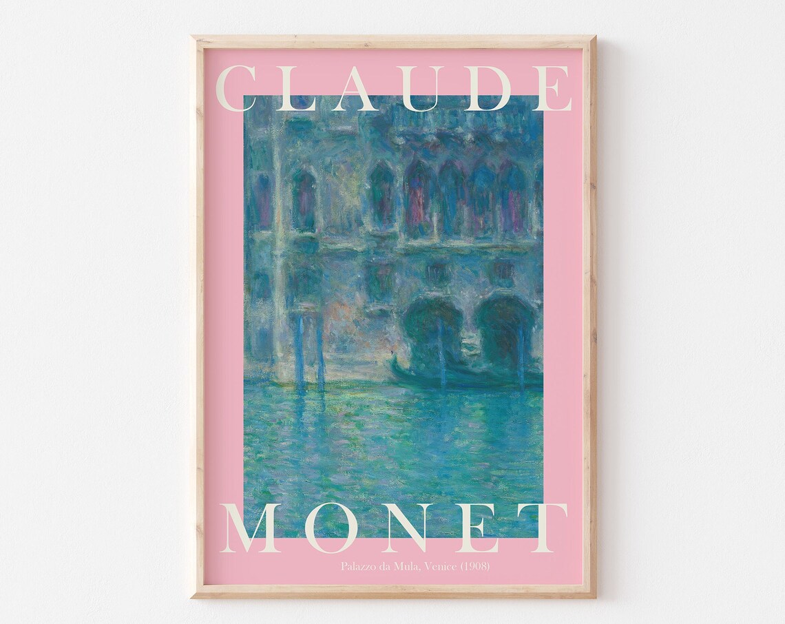 Claude Monet Palazzo da Mula Venice 1908 Shimmering Blue Lagoon Poster