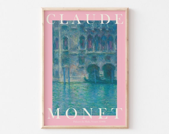 Monet Poster Claude Monet Print Monet Wall Art Monet Picture Modern Monet Print Vintage Monet Art Palazzo Da Mula Venice