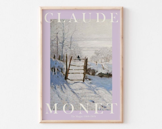 Monet Poster Claude Monet Print Monet Wall Art Monet Picture Modern Monet Print Vintage Monet Art Monet The Magpie