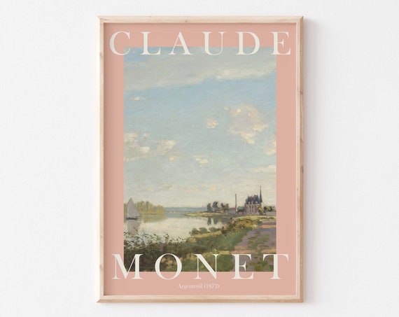 Monet Poster Claude Monet Print Monet Wall Art Monet Picture Modern Monet Print Vintage Monet Art Argenteuil