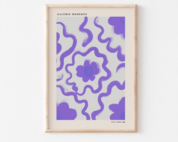 Flower Art Print Modern Floral Poster Modern Gallery Poster Minimalist Decor A4 A3 A2 A1 A0 Galerie Moderne New York Gallery Art