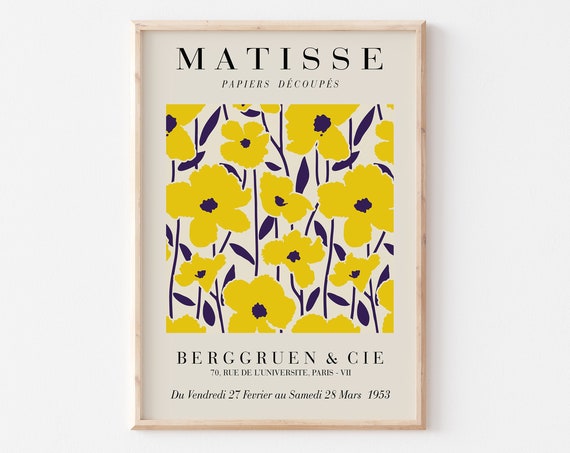 Bold Yellow Flower Market Art Print Flowers Matisse Print Henri Matisse Wall Art Henri Matisse Matisse Poster Wall Art Print