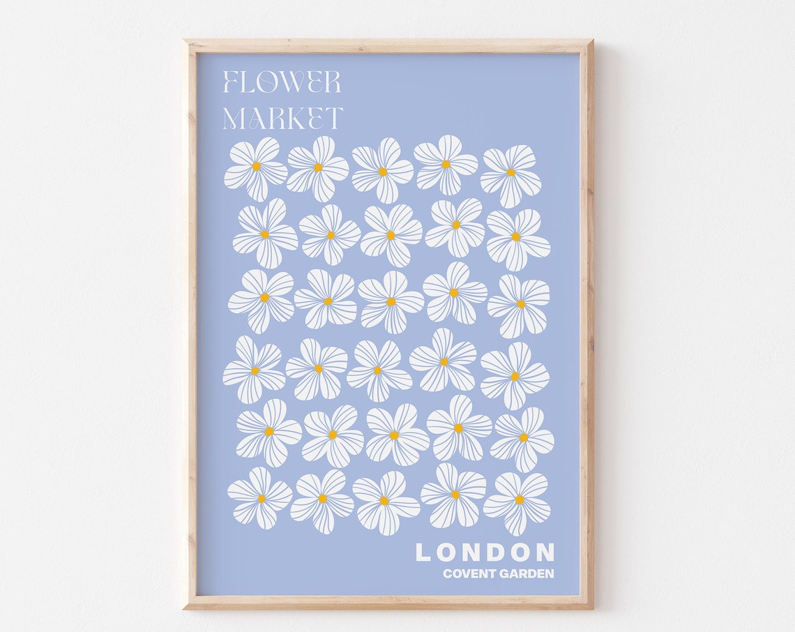 Covent Garden Poster Covent Garden Wall Art Covent Garden Personalised Travel Poster Covent Garden Flower Market Print Floral Wall