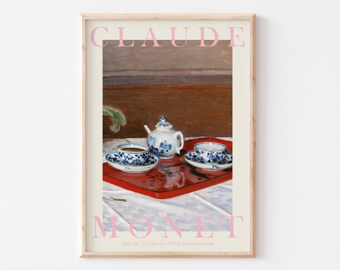 Claude Monet Still Life Tea Service 1872 Porcelain Teapot Poster