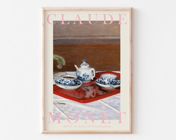Monet Poster Claude Monet Print Monet Wall Art Monet Picture Modern Monet Print Vintage Monet Art Still Life Tea Service