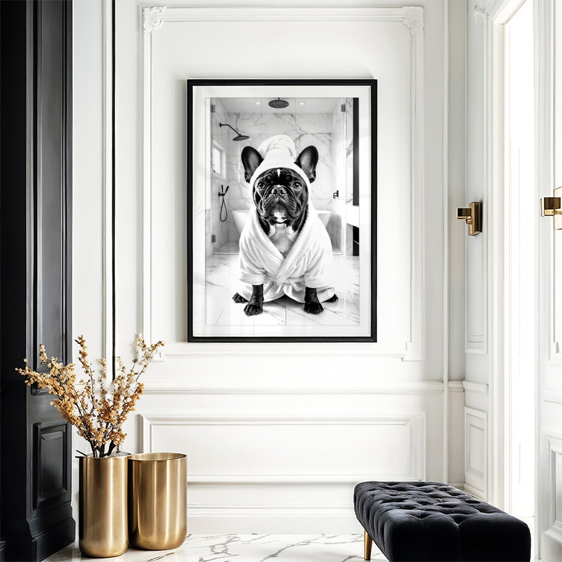 French Bulldog Toilet Print, Funny Bathroom Decor - Image 4