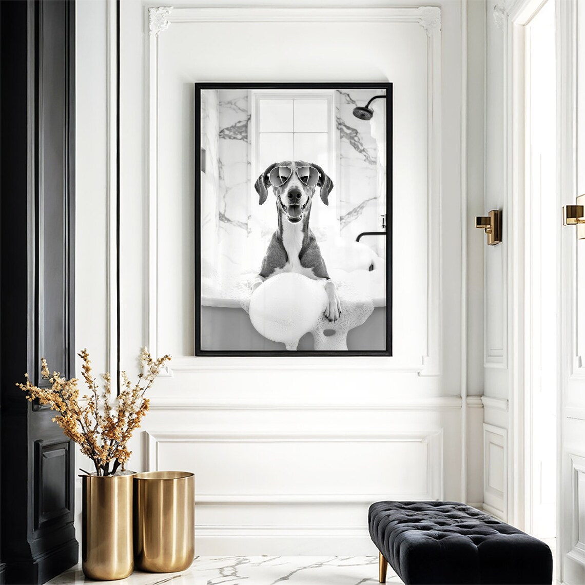 Greyhound Toilet Print, Funny Bathroom Decor - Image 4