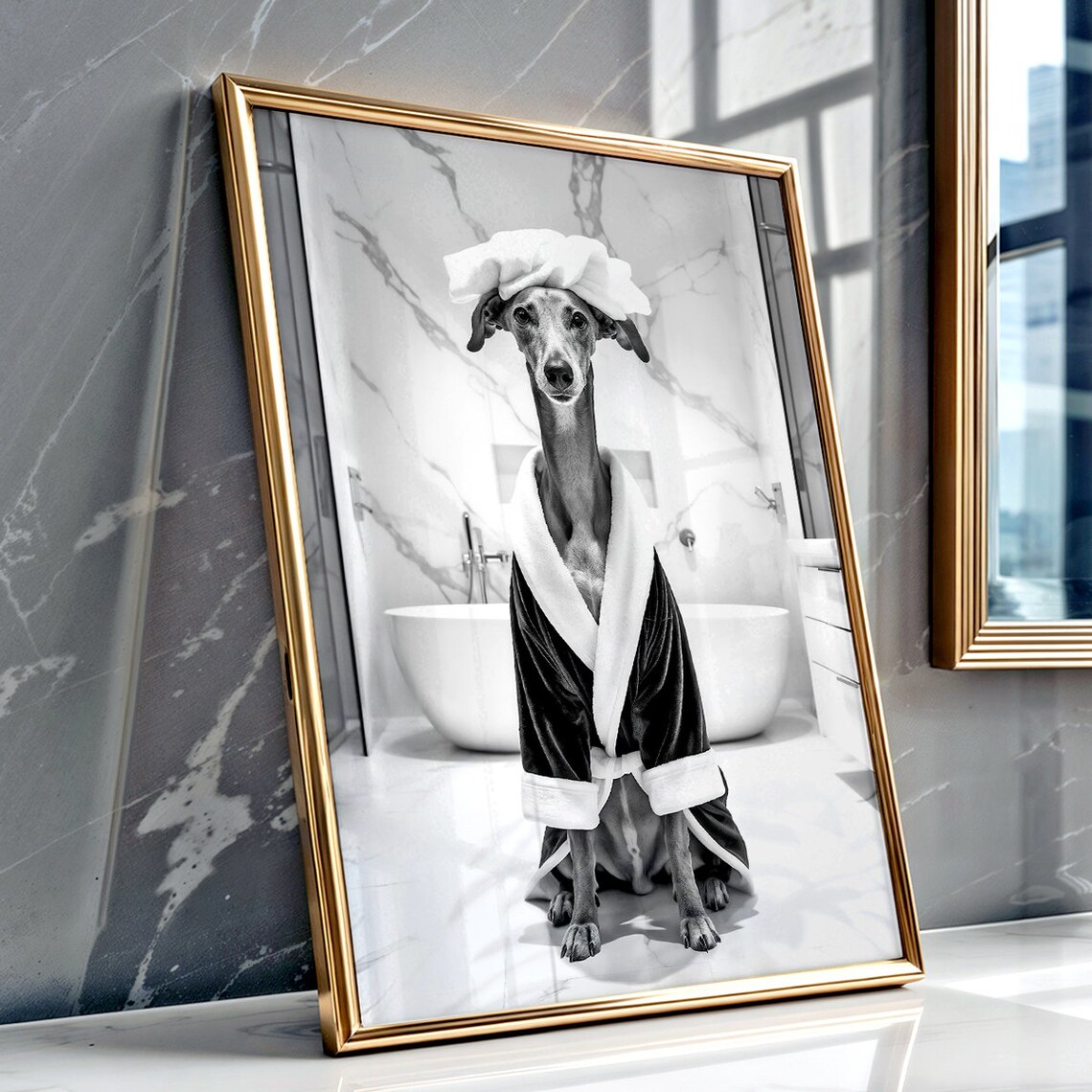 Greyhound Toilet Print, Funny Bathroom Decor - Image 4