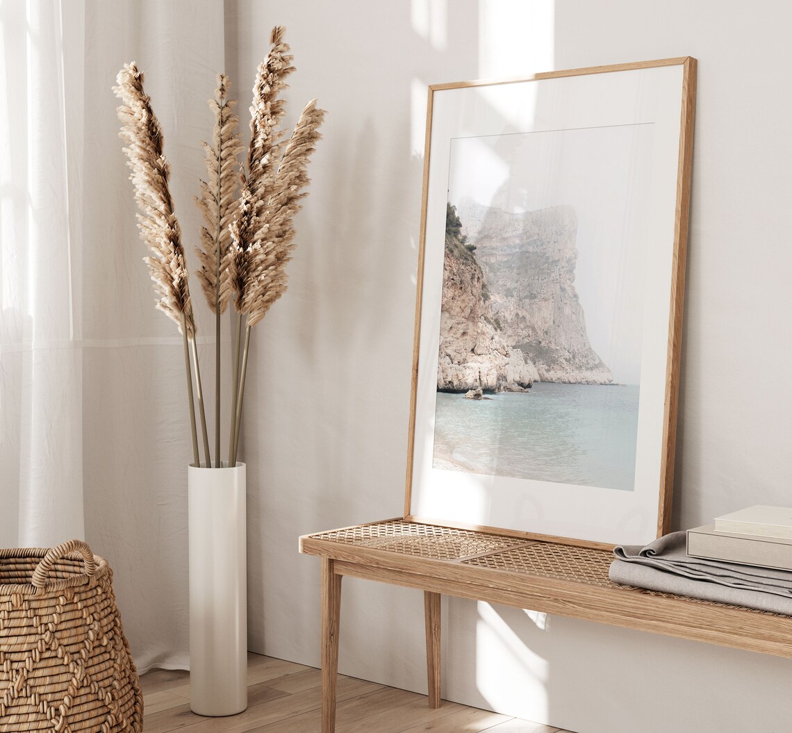 Beach Print Modern Minimalist Poster, Mediterranean Sea - Image 3