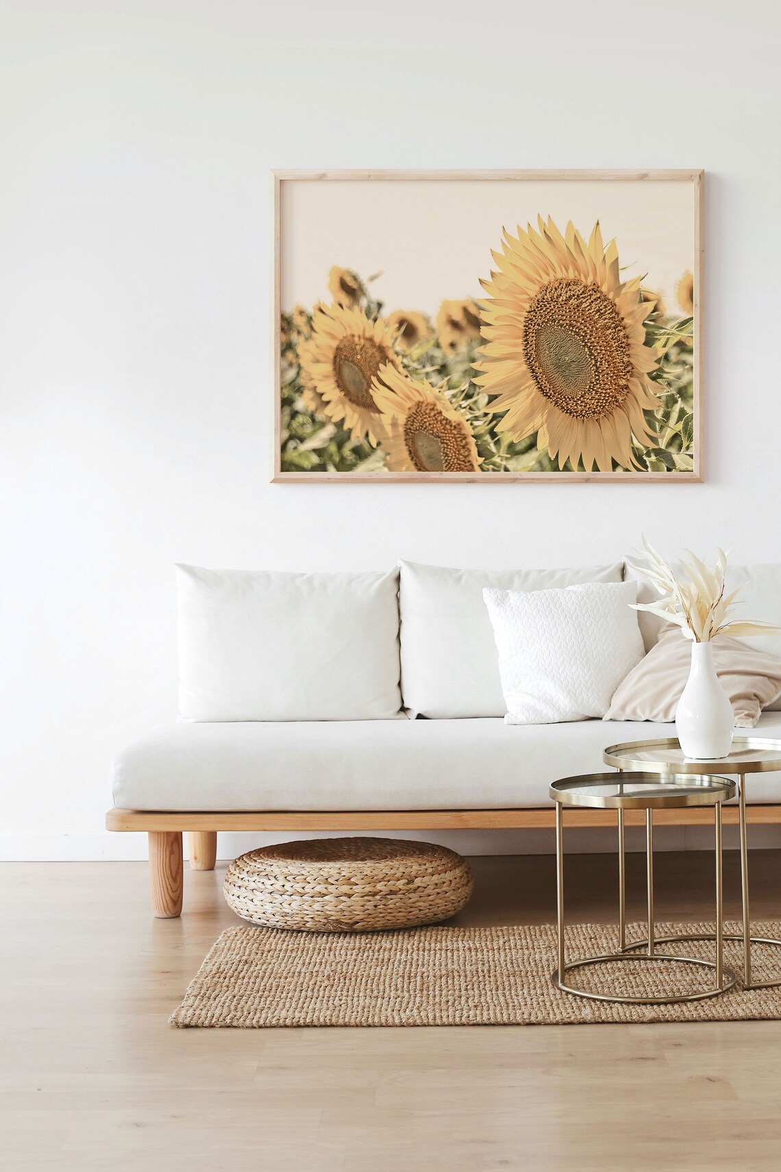Sunflowers Botanical Floral Art Print, Horizontal - Image 2